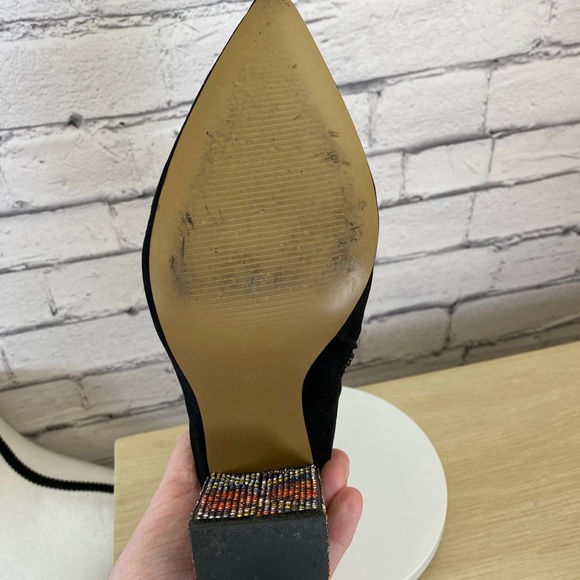 Betsey Johnson Kassie Black Suede Ankle Boots size 8 - Picture 10 of 13